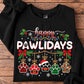 Christmas Dog Sweatshirt, Happy Pawlidays Crewneck Sweatshirt Xmas Gift For Dog Lovers