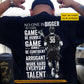 Personalized Lacrosse Backside T-shirt, No One Is Bigger In This Game Sport Tees Gift For Lacrosse Lovers