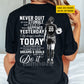 Personalized Soccer Girl Backside T-shirt, No Longer Matters Today Tees Gift For Soccer Lover