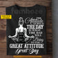 Motivational Personalized Meditation Girl T-shirt, Bring To You Great Attitude Great Day Tees Gift For Meditation Lovers