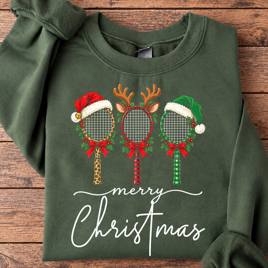 Merry Christmas Tennis Sweatshirt, Have Yourself A Merry Little Tennis Christmas Sport Crewneck Sweatshirt Xmas Gift For Tennis Lover