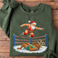 Funny Christmas Wrestling Sweatshirt, Santa Claus Reindeer Wrestling Crewneck Sweatshirt Xmas Gift for Wrestlers and Wrestling Fans