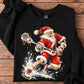 Christmas Santa Lacrosse Sweatshirt, Santa's Got Lax Skills Crewneck Sweatshirt Xmas Gift For Lacrosse Lover
