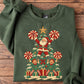 Vintage Santa Cheerleader Christmas Sweatshirt, Santa and Elves Crewneck Sweatshirt Xmas Gift for Cheerleaders