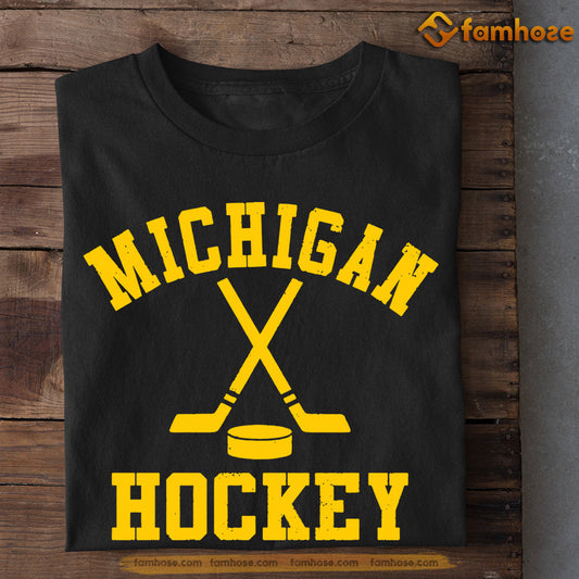 Hockey T-shirt, Michigan Hockey, Gift For Hockey Lovers, Hockey Tees