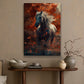 Majestic Autumn Stallion Thanksgiving Canvas Painting, Wall Art Decor - Thanksgiving Poster Gift For Horse Lovers