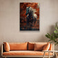 Majestic Autumn Stallion Thanksgiving Canvas Painting, Wall Art Decor - Thanksgiving Poster Gift For Horse Lovers