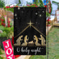 Starry Night Holy Night Nativity A Celebration Of The Birth, Religious Christmas Garden Flag - House Flag Gift