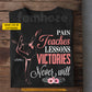 Personalized Gymnastic Girl T-shirt, Pain Teaches Lessons Tees Gift For Gymnastic Lover