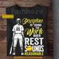 Motivational Personalized Softball Woman T-shirt, Discipline Is Doing The Work Tees Gift For Softball Lovers
