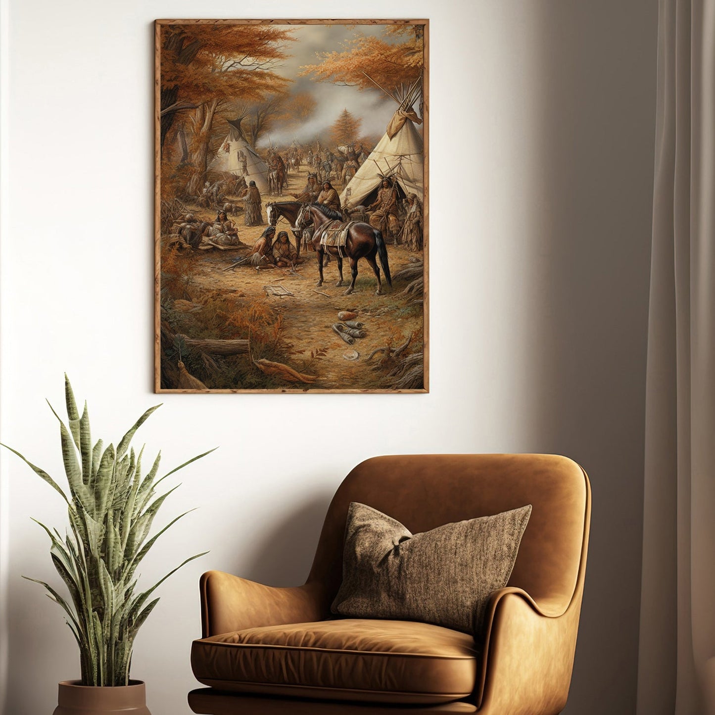 Farm Of Countryside Horse Lovers Peaceful Thanksgiving Canvas Painting, Wall Art Decor - Thanksgiving Poster Gift For Horse Lovers