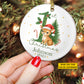 Personalized 1st Xmas Ornament, 1st Christmas Circle Ceramic Ornament Gift For Baby’s First Christmas
