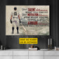 Motivational Personalized Baseball Man Canvas Painting, Your Talent Determines What You Can Do Sport Wall Art Decor, Poster Gift For Baseball Lovers