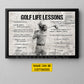 Motivational Personalized Golf Girl Kid Canvas Painting, Golf Life Lessons Sports Wall Art Decor, Poster Gift For Golf Lovers