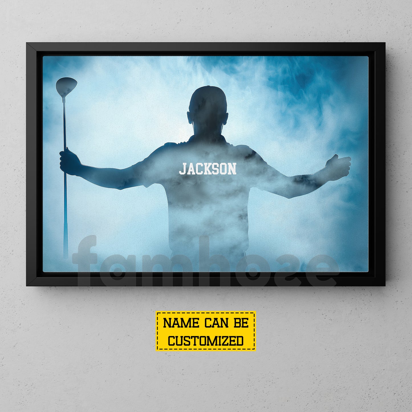 Personalized Golf Man Canvas Painting, Rise Of The Golfer Sport Wall Art Decor, Poster Gift For Golf Lover