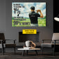 Motivational Personalized Golf Man Canvas Painting, In Order To Become The 1% Sport Wall Art Decor, Poster Gift For Golf Lover