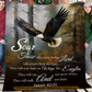 Eagle Fleece Blanket, Scar Those Who Trust In The Lord Woven Blanket, Cool Sherpa Blanket Gift For Eagle Lover
