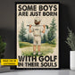 Personalized Golf Boy Kid Canvas Painting, Some Boys Are Just Born With Golf In Their Souls Sport Wall Art Decor, Poster Gift For Golf Lover