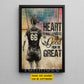 Personalized Soccer Woman Canvas Painting, Heart Is What Separates Sport Wall Art Decor, Poster Gift For Soccer Lover