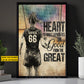 Personalized Soccer Woman Canvas Painting, Heart Is What Separates Sport Wall Art Decor, Poster Gift For Soccer Lover
