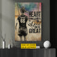Personalized Soccer Woman Canvas Painting, Heart Is What Separates Sport Wall Art Decor, Poster Gift For Soccer Lover