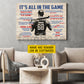 Motivational Personalized Baseball Man Canvas Painting, It's All In The Game Sport Wall Art Decor, Poster Gift For Baseball Lover
