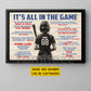 Motivational Personalized Softball Girl Canvas Painting, It's All In The Game Sport Wall Art Decor, Poster Gift For Softball Lover