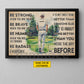 Motivational Personalized Golf Man Canvas Painting, Be Strong When You Are Weak Sport Wall Art Decor, Poster Gift For Golf Lover