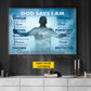 Personalized Golf Man God Canvas Painting, God Says I Am Wall Art Decor, Poster Gift For Golf Lover