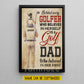 Personalized Golf Girl Kid Canvas Painting, Behind Every Golfer Sport Wall Art Decor, Poster Gift For Golfer's Dad