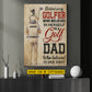 Personalized Golf Girl Kid Canvas Painting, Behind Every Golfer Sport Wall Art Decor, Poster Gift For Golfer's Dad