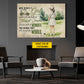 Personalized Golf Kid Girl Canvas Painting, Here Sleeps A Girl Wall Art Decor, Poster Gift For Golf Lover