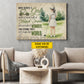 Personalized Golf Kid Girl Canvas Painting, Here Sleeps A Girl Wall Art Decor, Poster Gift For Golf Lover