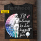 Personalized Golf Woman T-shirt, I'll Always Be Her Biggest Fan Tees Gift For Golf Lover