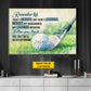Motivational Personalized Golf Canvas Painting, Follow Your Heart Sport Wall Art Decor, Poster Gift For Golf Lover