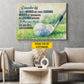 Motivational Personalized Golf Canvas Painting, Follow Your Heart Sport Wall Art Decor, Poster Gift For Golf Lover