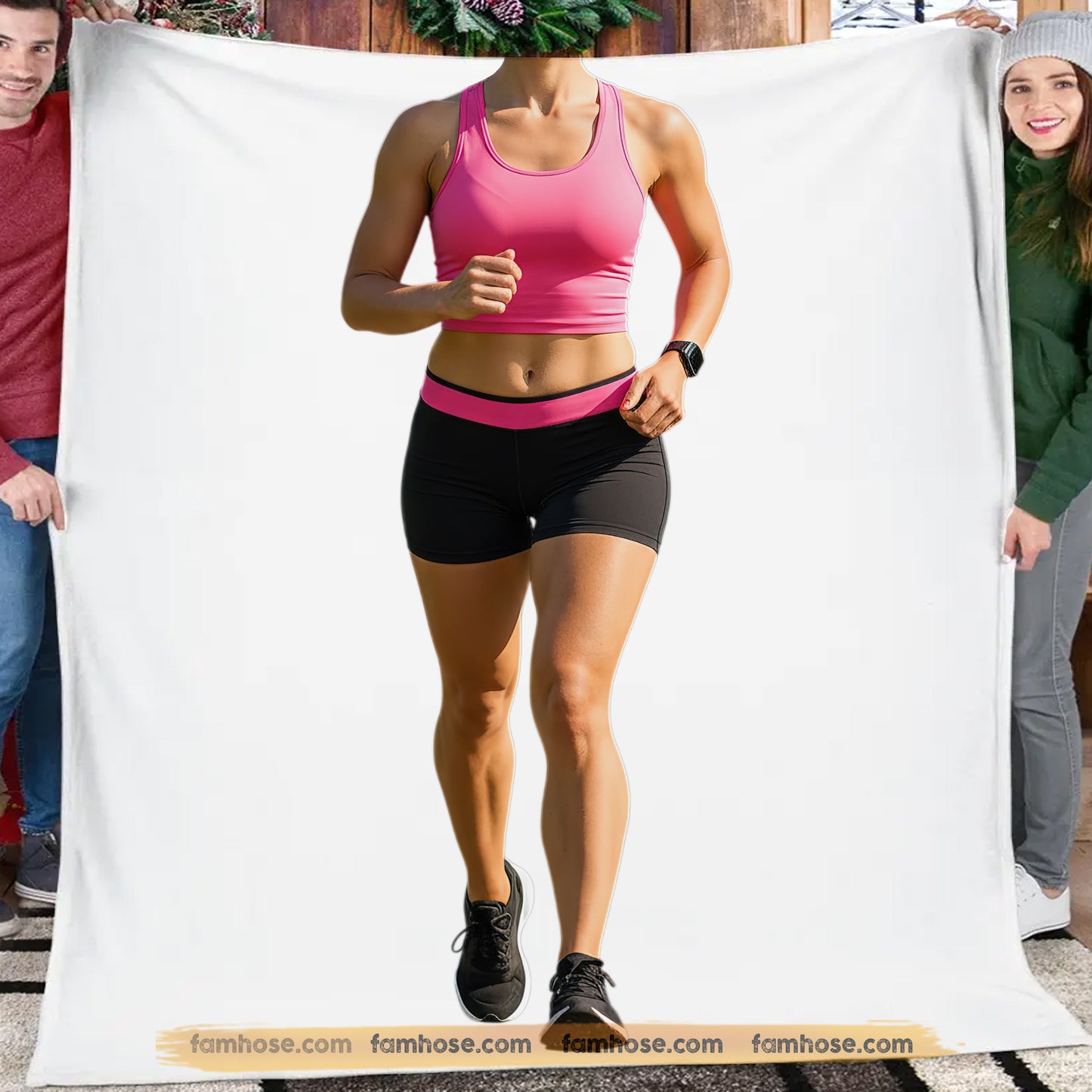 Funny Running Fleece Blanket, Running Workout On Your Bed Woven Blanket, Sherpa Blanket Gift For Running Lover