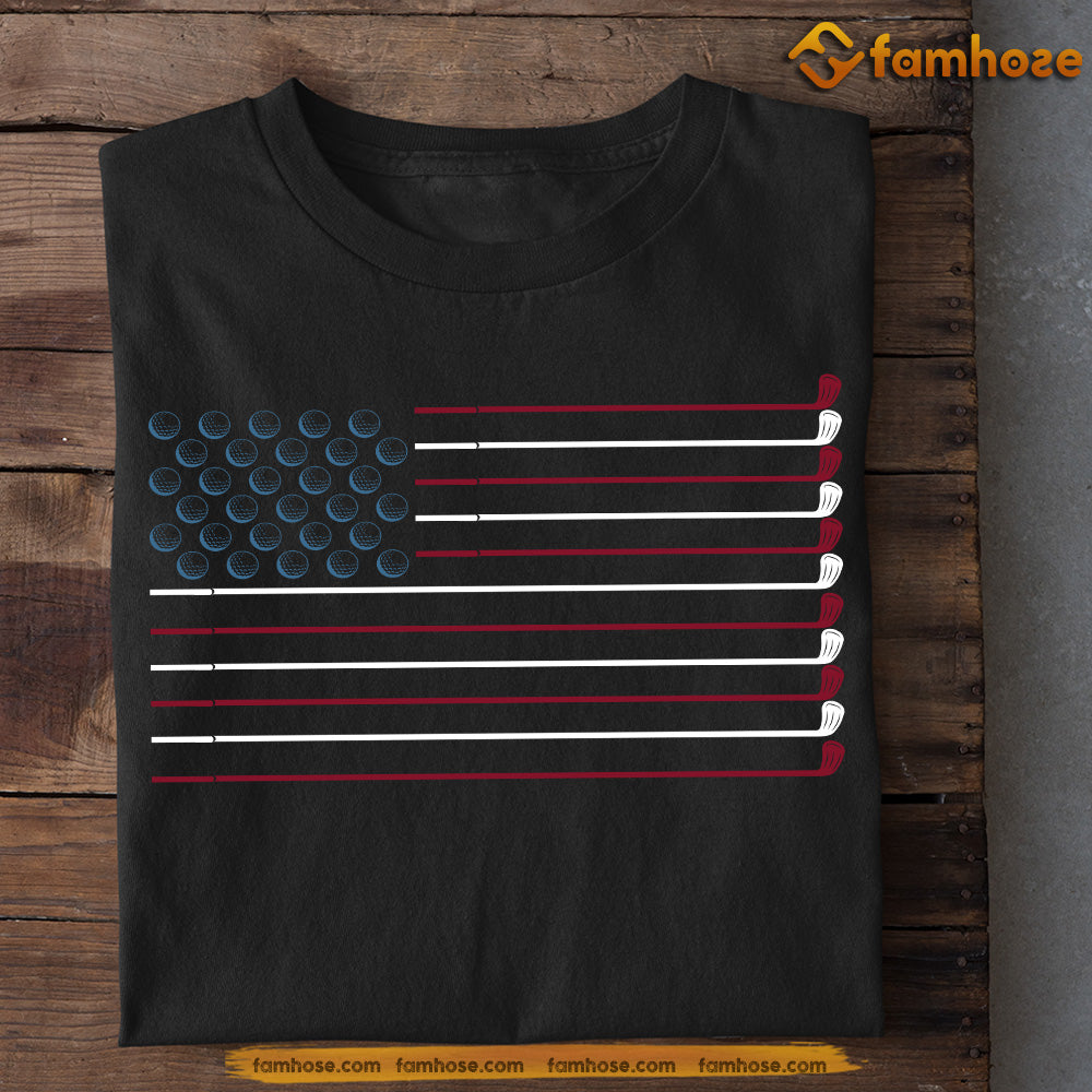 July 4th Golf T-shirt, Golf USA Flag, Independence Day Gift For Golf Lovers, Golf Players