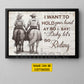 Personalized Couple Cowboy Cowgirl Riding Horse Canvas Painting, Baby Let's Go Riding Wall Art Decor, Poster Gift For Horse Riding Lover