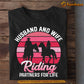 Valentine's Day Cowboy T-shirt, Husband And Wife Riding Partners For Life, Valentines Gift For Cowboy Lovers, Horse Riders, Equestrians