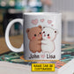 Cute Personalized Couple Mug, Tiny Bears, Big Love Mugs Valentine Gift For Couple