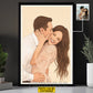 Personalized Couple Love Canvas Painting, Turn Your Love Into Art Wall Art Decor, Valentine Poster Gift For Couple