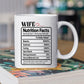 Funny Personalized Wife Mug, Wife Nutrition Facts Mugs Gift For Wife