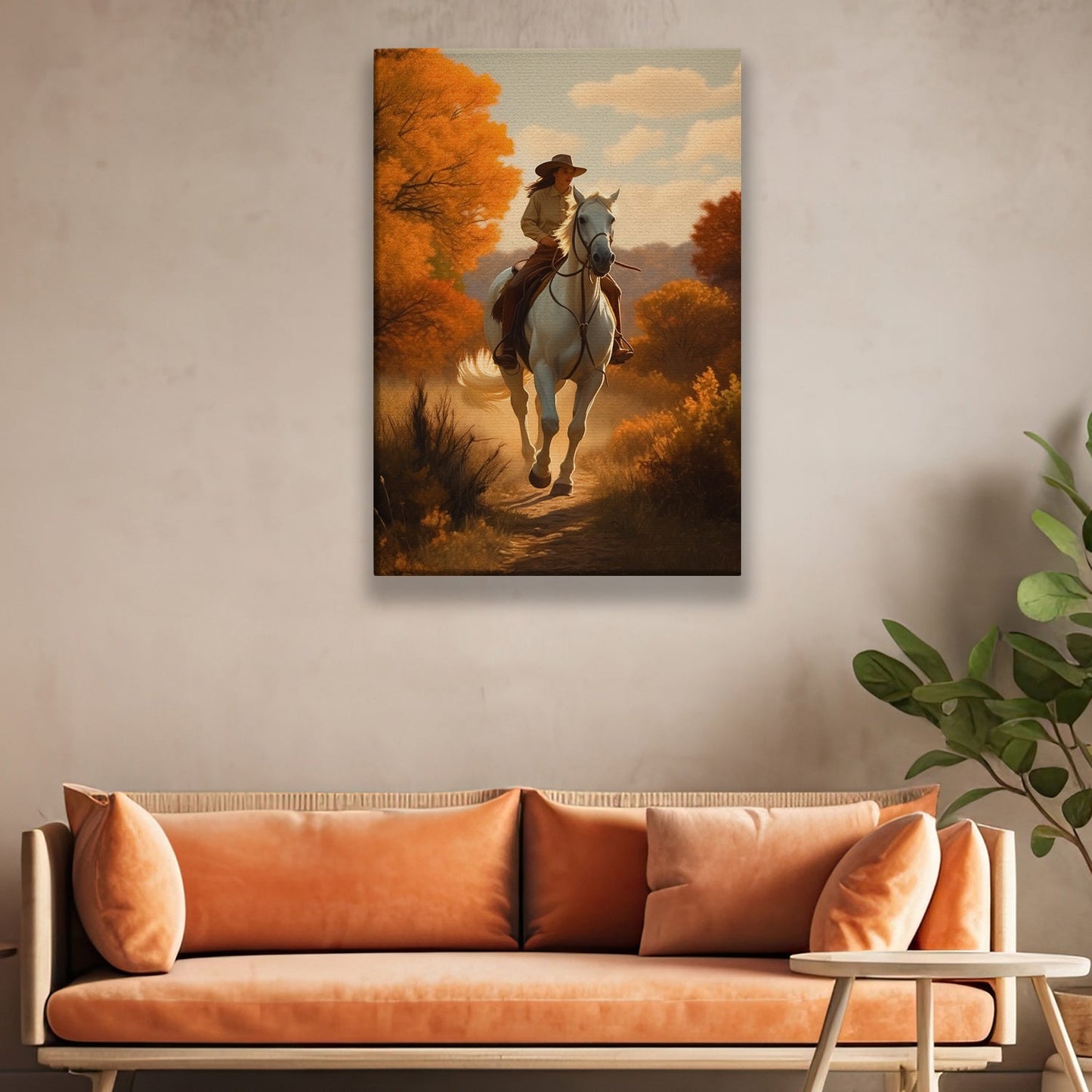 Country Road Take Me Home Thanksgiving Canvas Painting, Wall Art Decor - Thanksgiving Poster Gift For Horse Riding Lovers