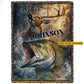 Personalized Deer Hunting & Fishing Fleece Blanket, Two Passions Woven Blanket, Sherpa Blanket Gift For Deer Hunting Lover, Fishing Lover
