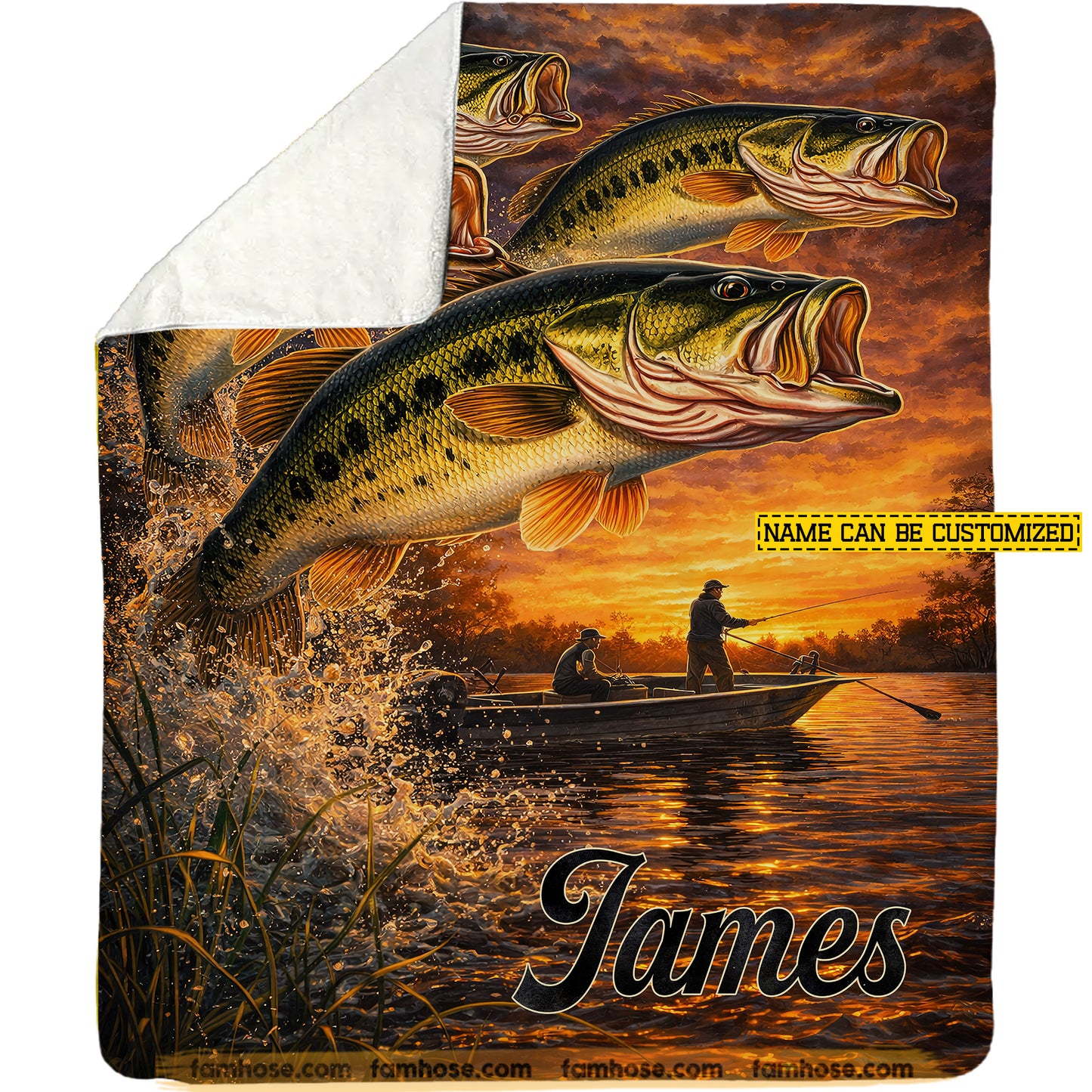 Personalized Fishing Fleece Blanket, Every Angler Dreams Woven Blanket, Sherpa Blanket Gift For Fishing Lover
