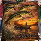 Personalized Fishing Fleece Blanket, Every Angler Dreams Woven Blanket, Sherpa Blanket Gift For Fishing Lover