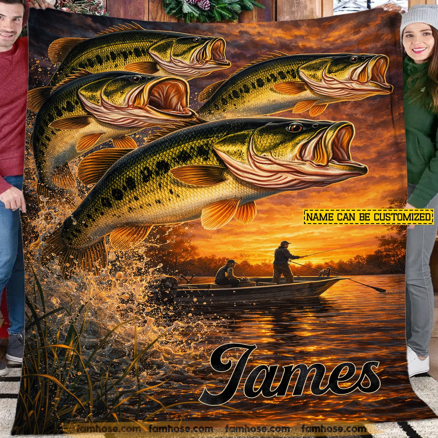 Personalized Fishing Fleece Blanket, Every Angler Dreams Woven Blanket, Sherpa Blanket Gift For Fishing Lover