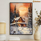 The House Covered In Snow Christmas Canvas Painting, Xmas Wall Art Decor - Christmas Poster Gift For Decorating Your Home