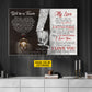 Vintage Personalized Loving Couple Canvas Painting, We're A Team Wall Art Decor, Valentine Poster Gift For Romantic Couple